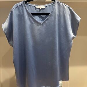 MELISSA NEPTON Light Blue Relaxed Boxy Blouse